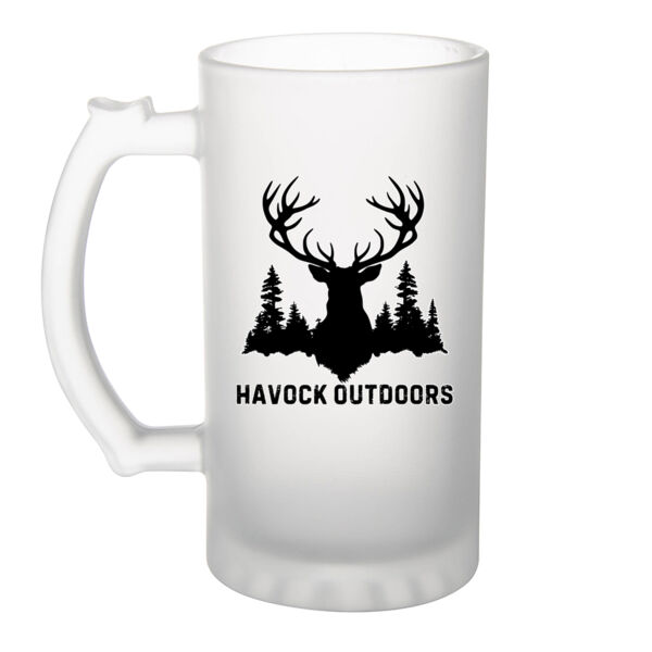 Havock Outdoors  - Frosted Glass Beer Mug Thumbnail
